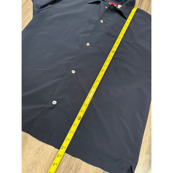 L.L. Bean Traveler Unisex Navy Blue Long Sleeve Button-Up Shirt Large Regular FL - Picture 5 of 7